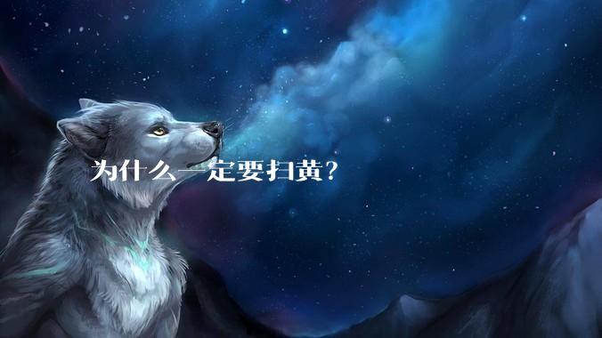 为什么一定要扫黄？